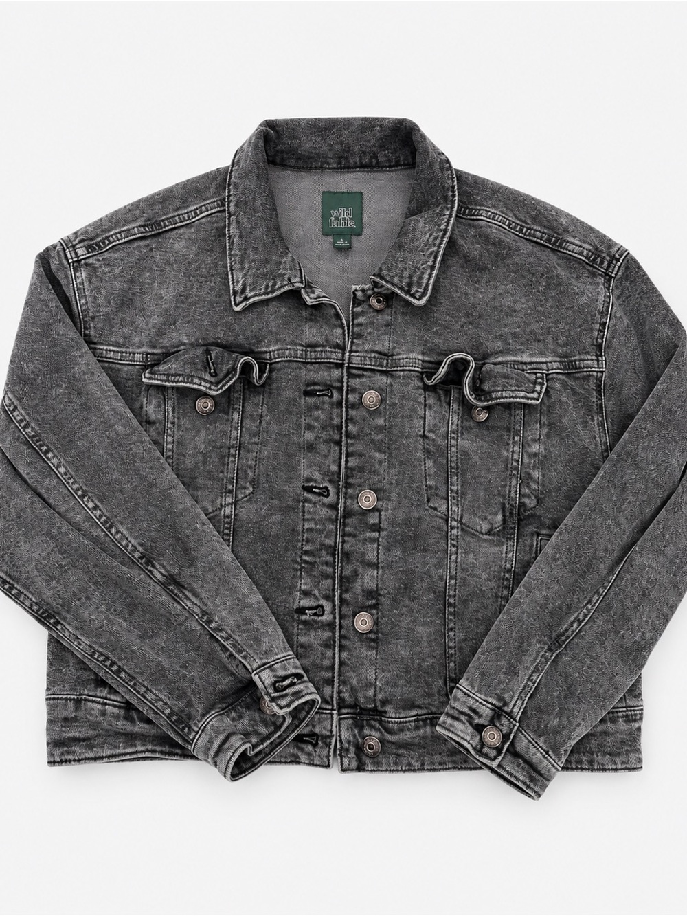wild fable Washed Black Denim Jacket